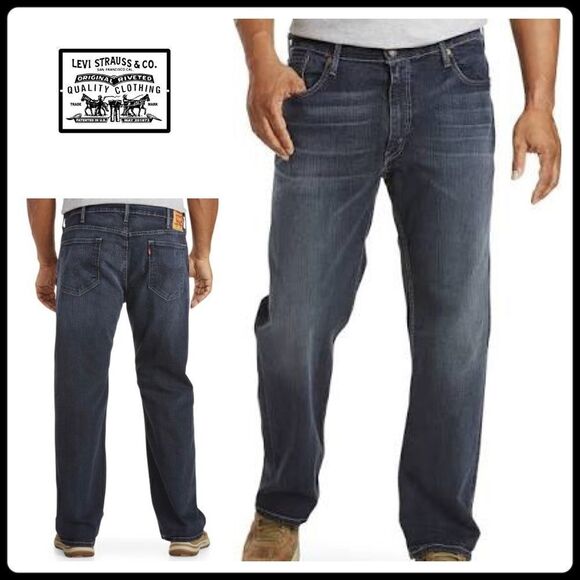 New. 46 x 32 Levi’s 559 Big & Tall relaxed straight stretch jeans.  Normally $89 - Picture 8 of 14